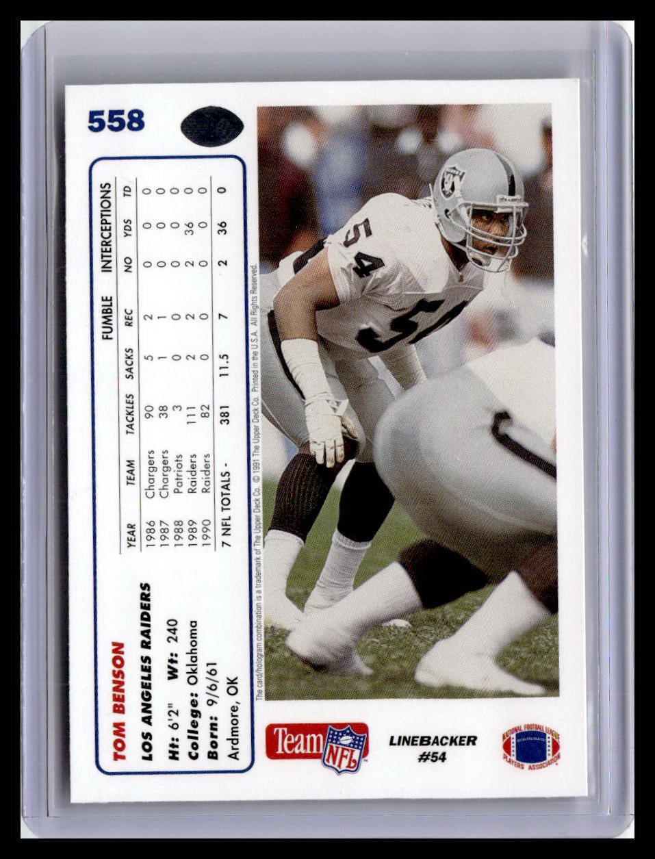 1991 Upper Deck #558 Tom Benson
