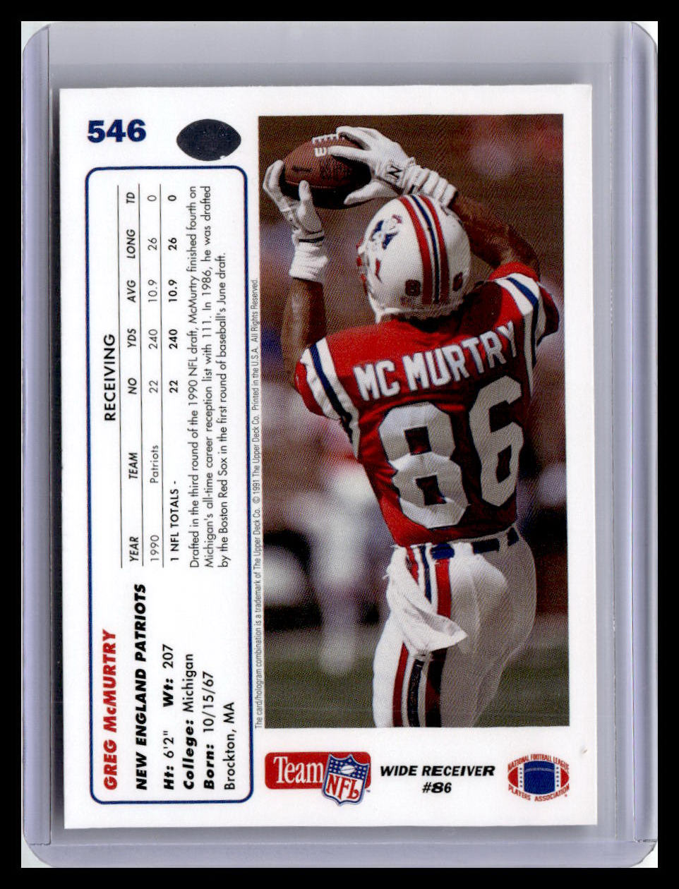 1991 Upper Deck #546 Greg McMurtry