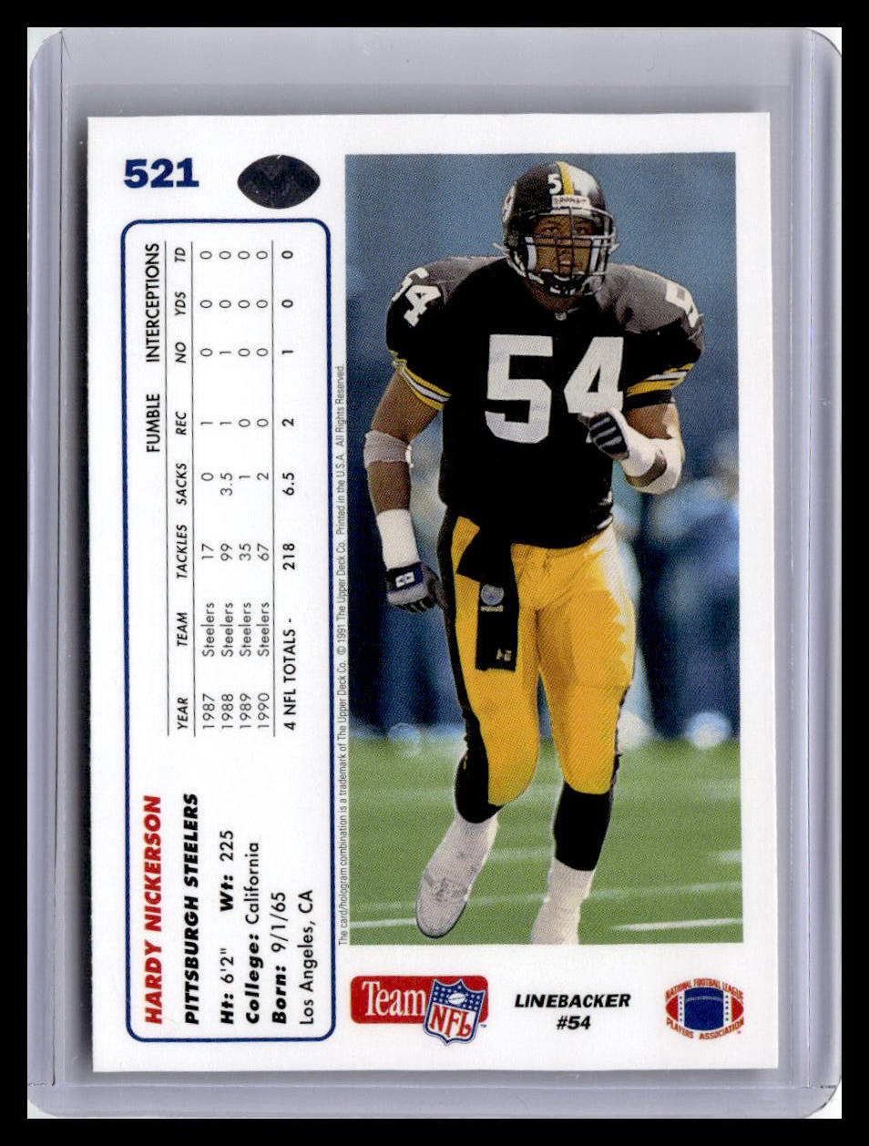 1991 Upper Deck #521 Hardy Nickerson