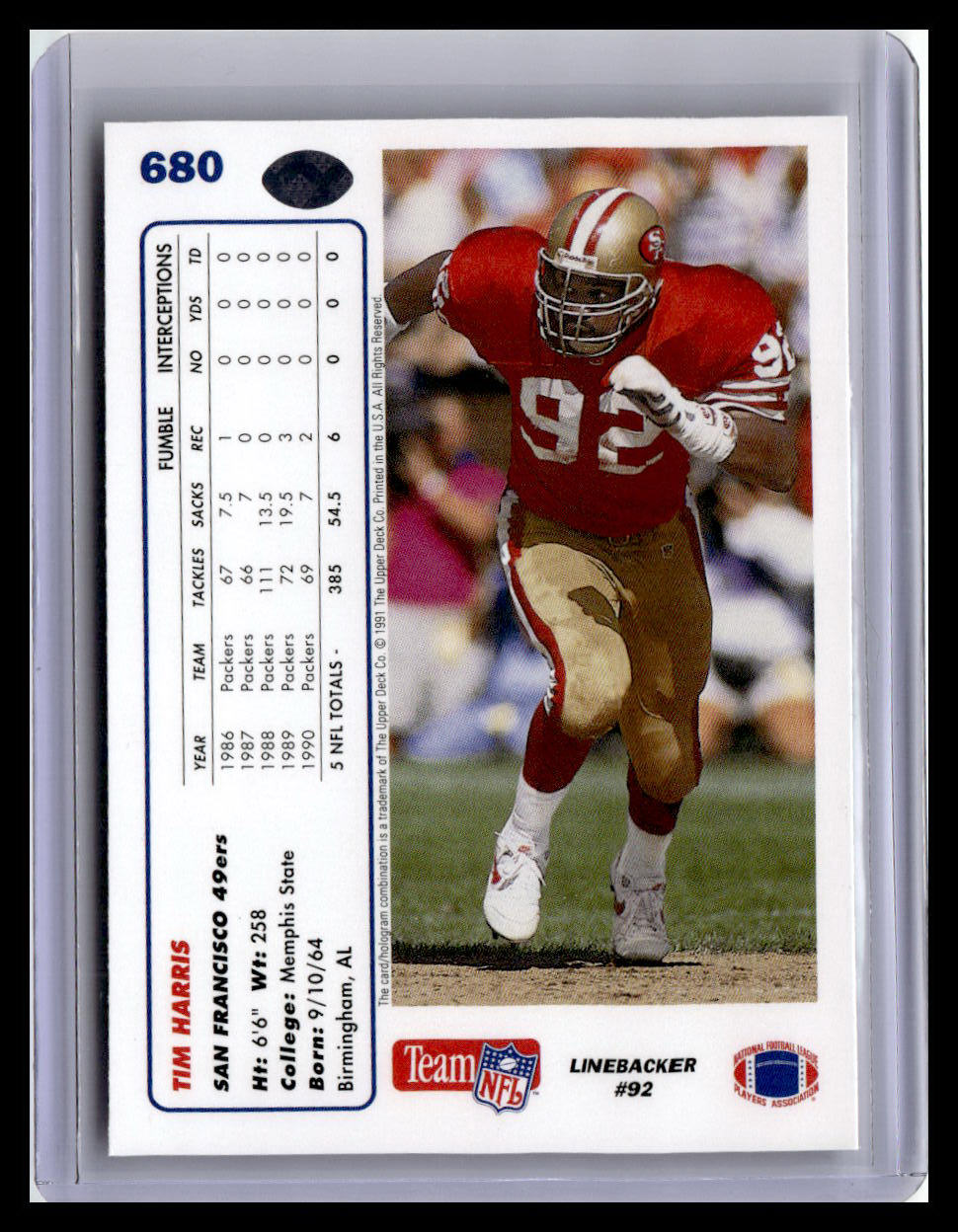 1991 Upper Deck #680 Tim Harris