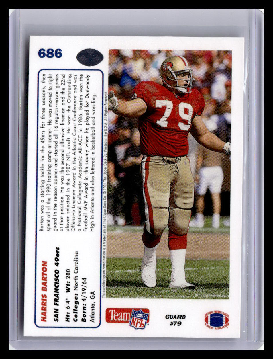 1991 Upper Deck #686 Harris Barton
