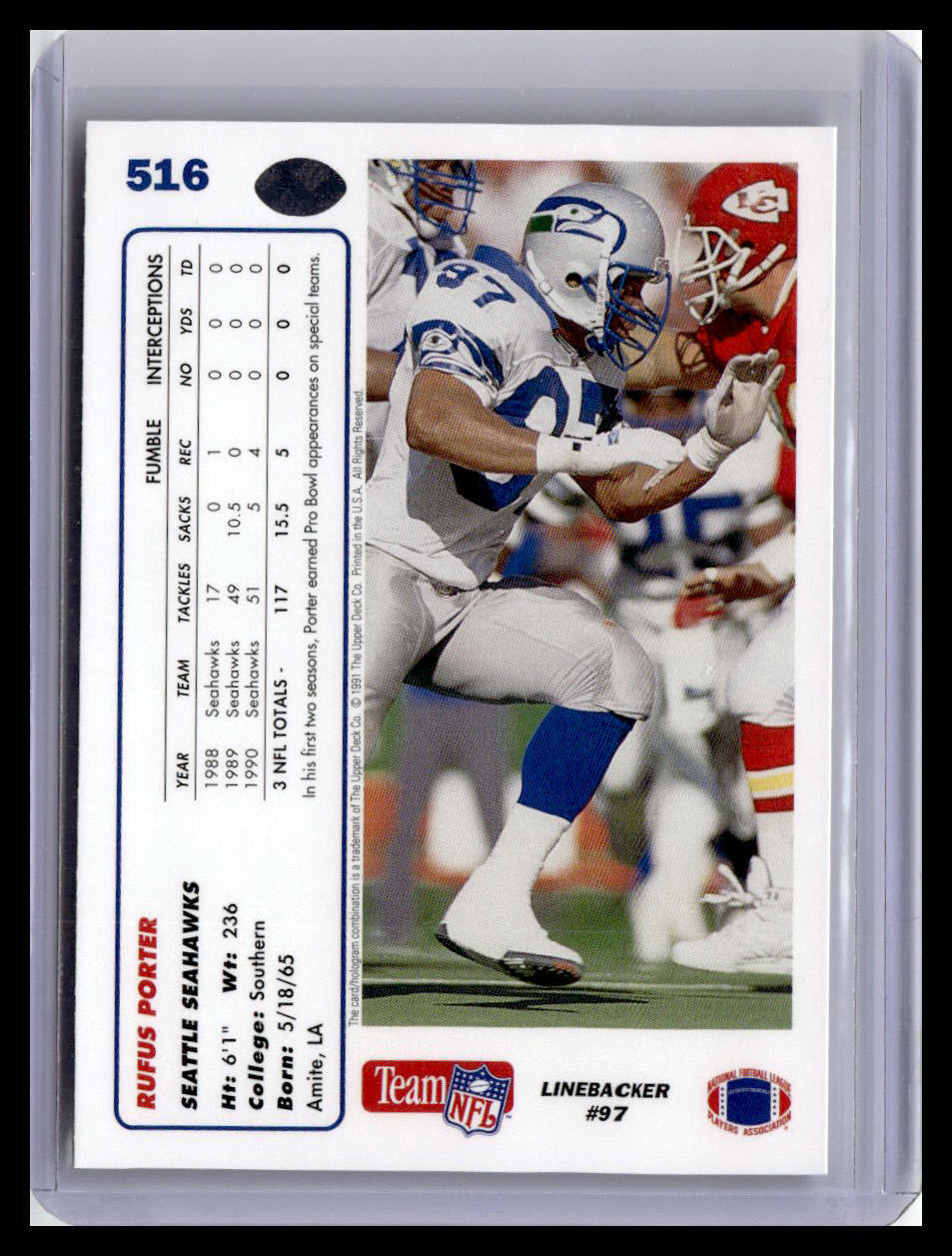 1991 Upper Deck #516 Rufus Porter