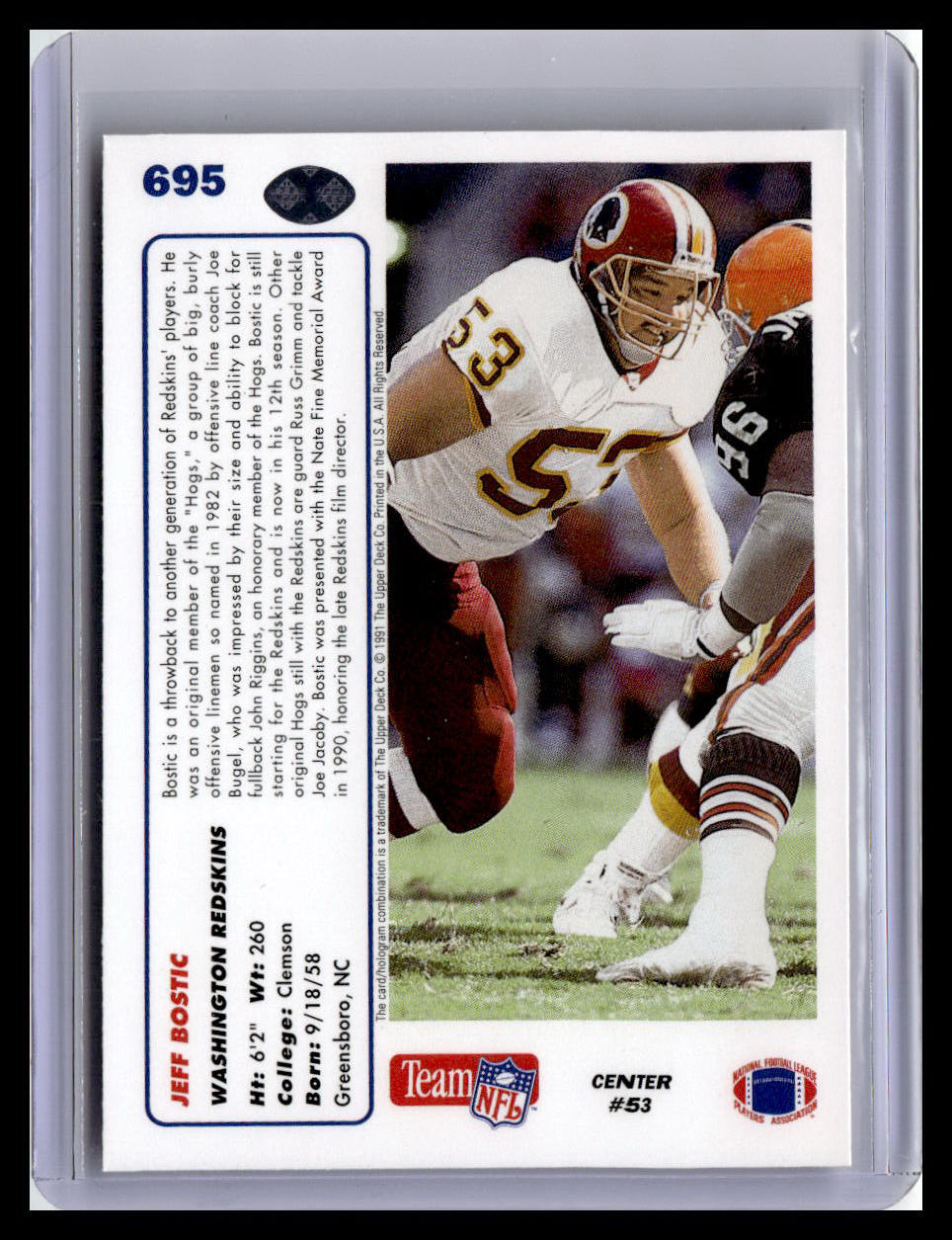 1991 Upper Deck #695b Jeff Bostic