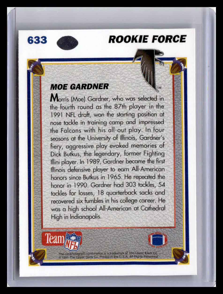 1991 Upper Deck #633 Moe Gardner (RC)