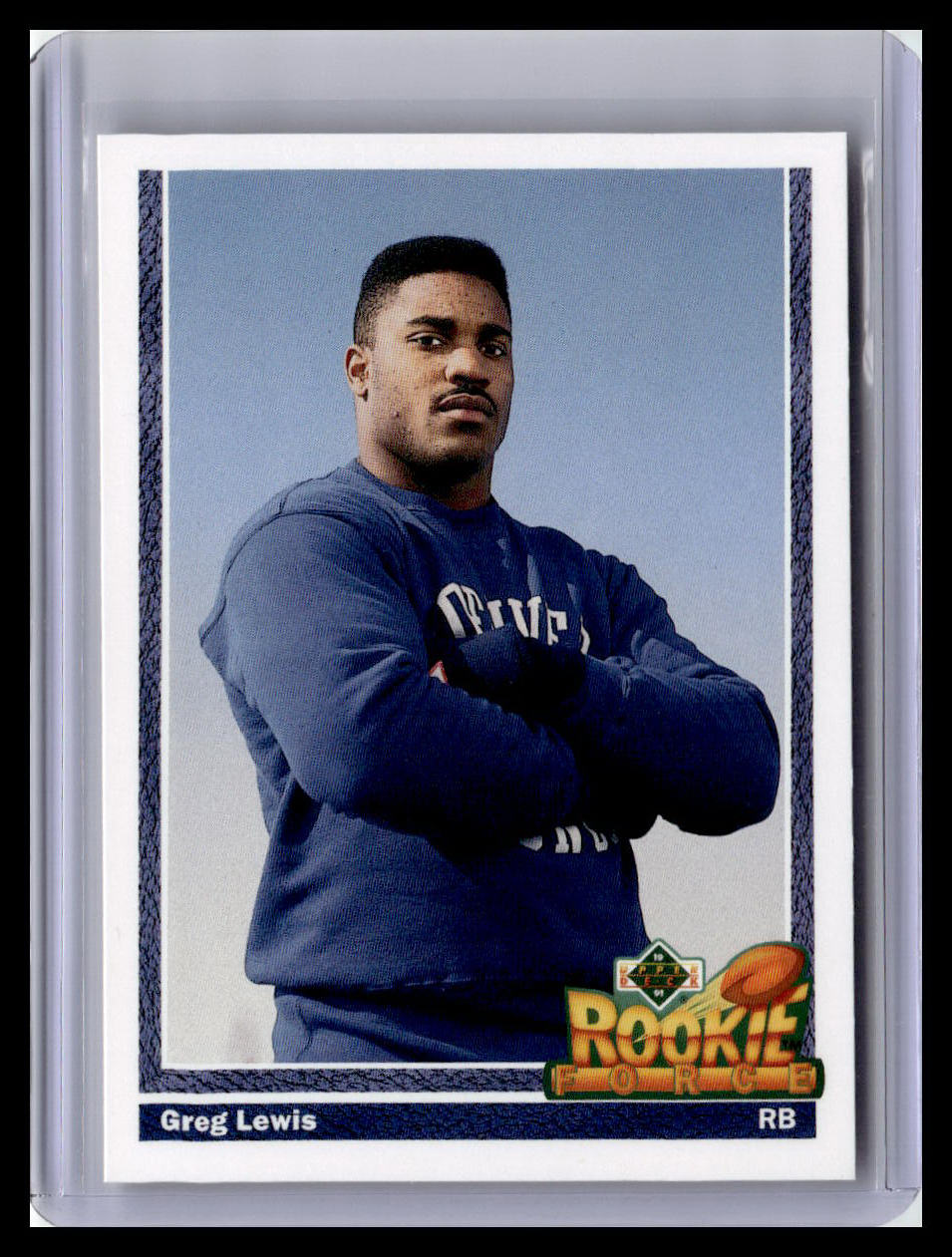 1991 Upper Deck #612 Greg Lewis (RC)