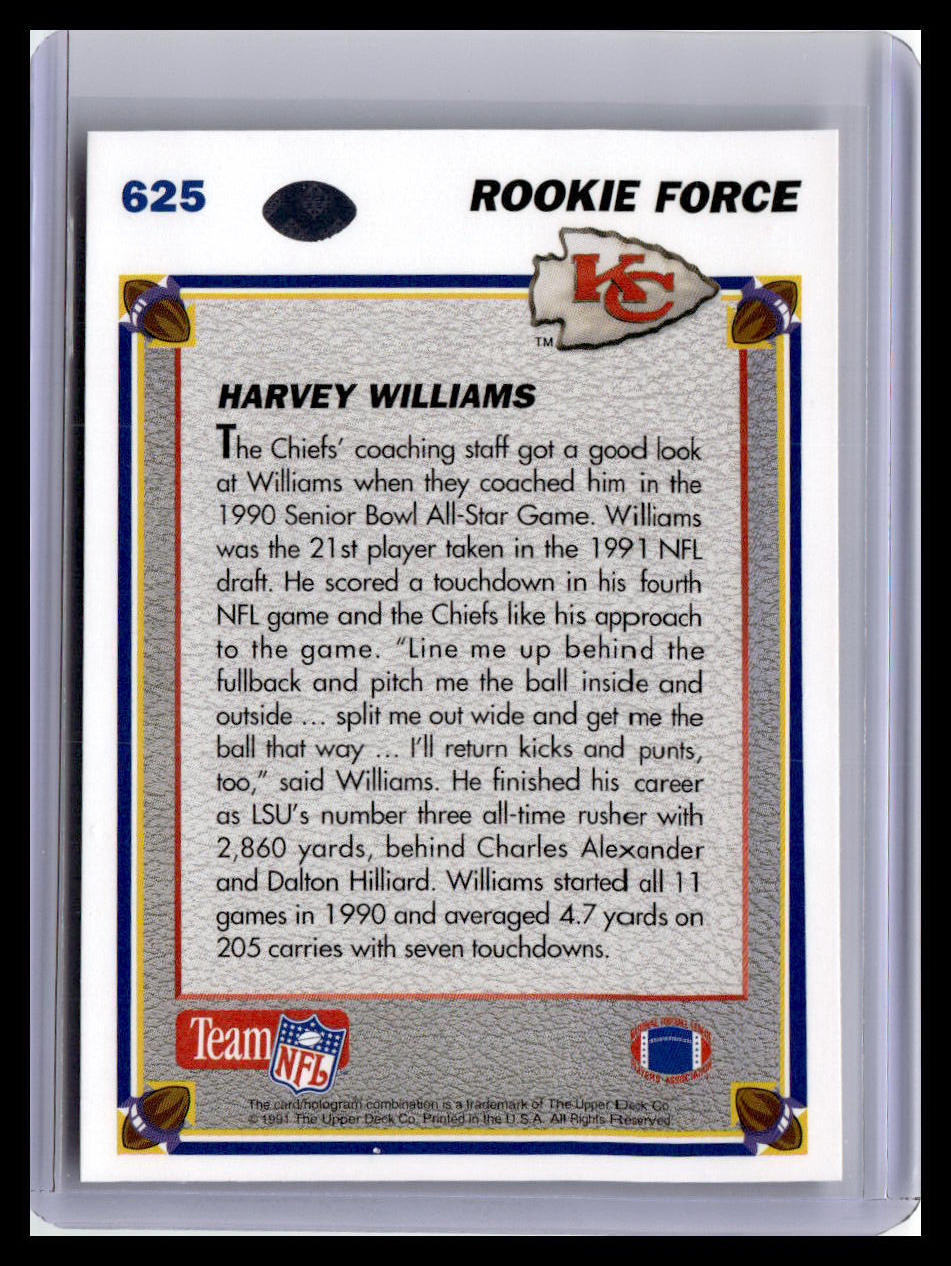 1991 Upper Deck #625 Harvey Williams (RC)