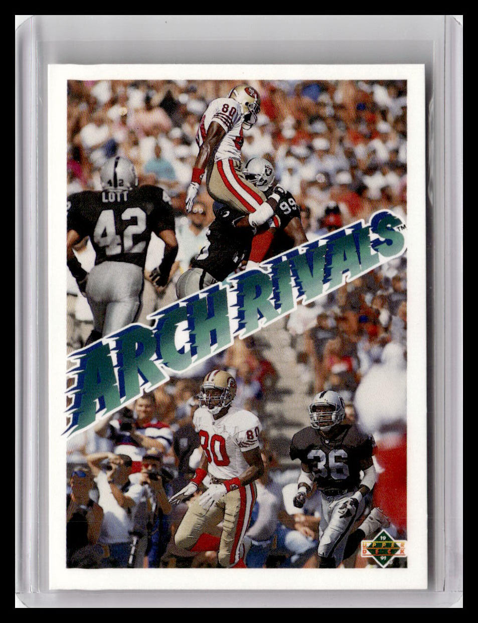 1991 Upper Deck #655a Jerry Rice / Terry McDaniel AR