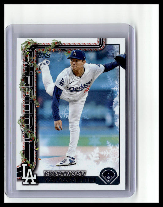 2025 Topps Holiday #H159 Yoshinobu Yamamoto