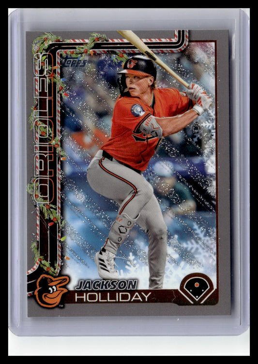 2025 Topps Holiday #H188 Jackson Holliday Silver Glitter Holiday