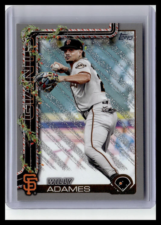 2025 Topps Holiday #H110 Willy Adames Silver Glitter Holiday