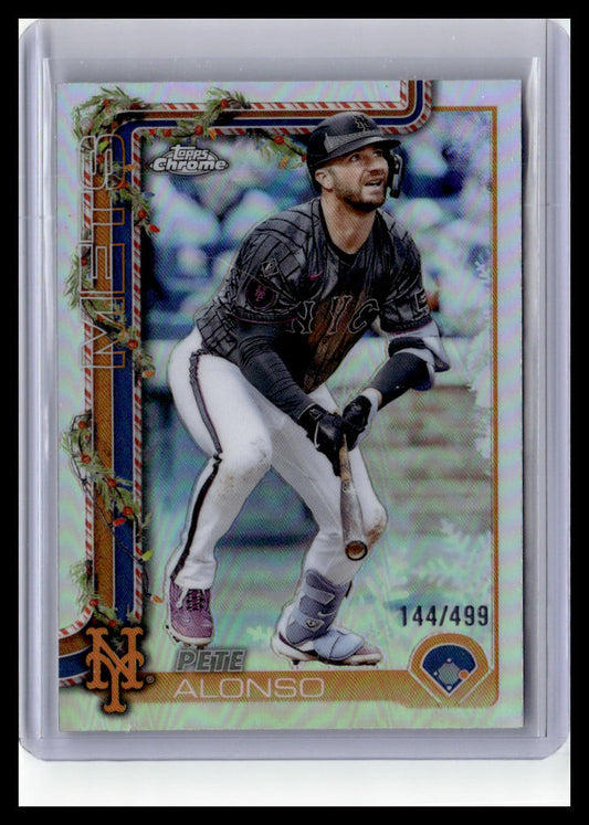 2025 Topps Holiday #HC34 Pete Alonso Chrome #/499