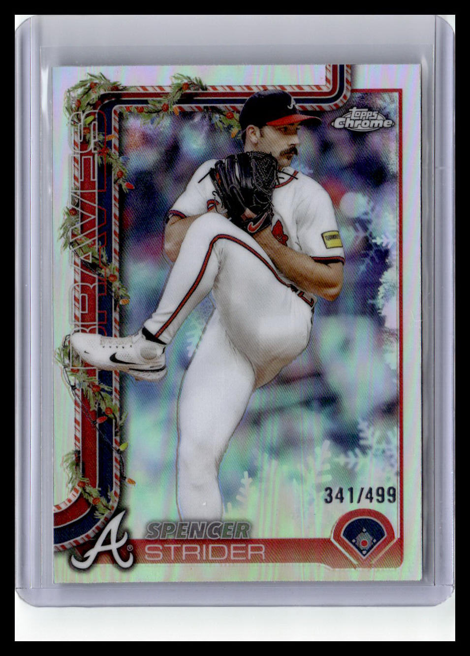 2025 Topps Holiday #HC75 Spencer Strider Chrome #/499