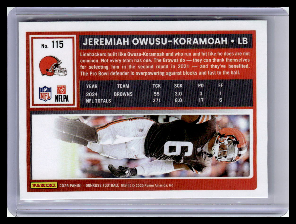 2025 Donruss #115 Jeremiah Owusu-Koramoah