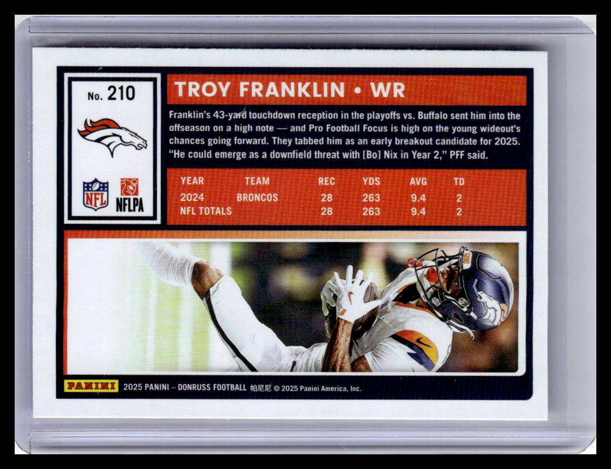 2025 Donruss #210 Troy Franklin