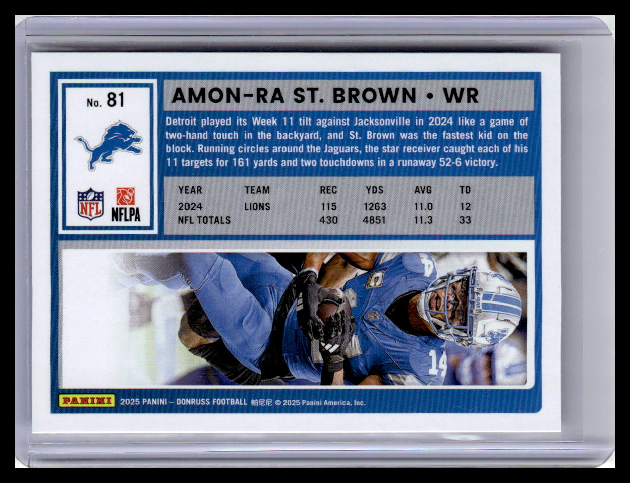2025 Donruss #81 Amon-Ra St. Brown