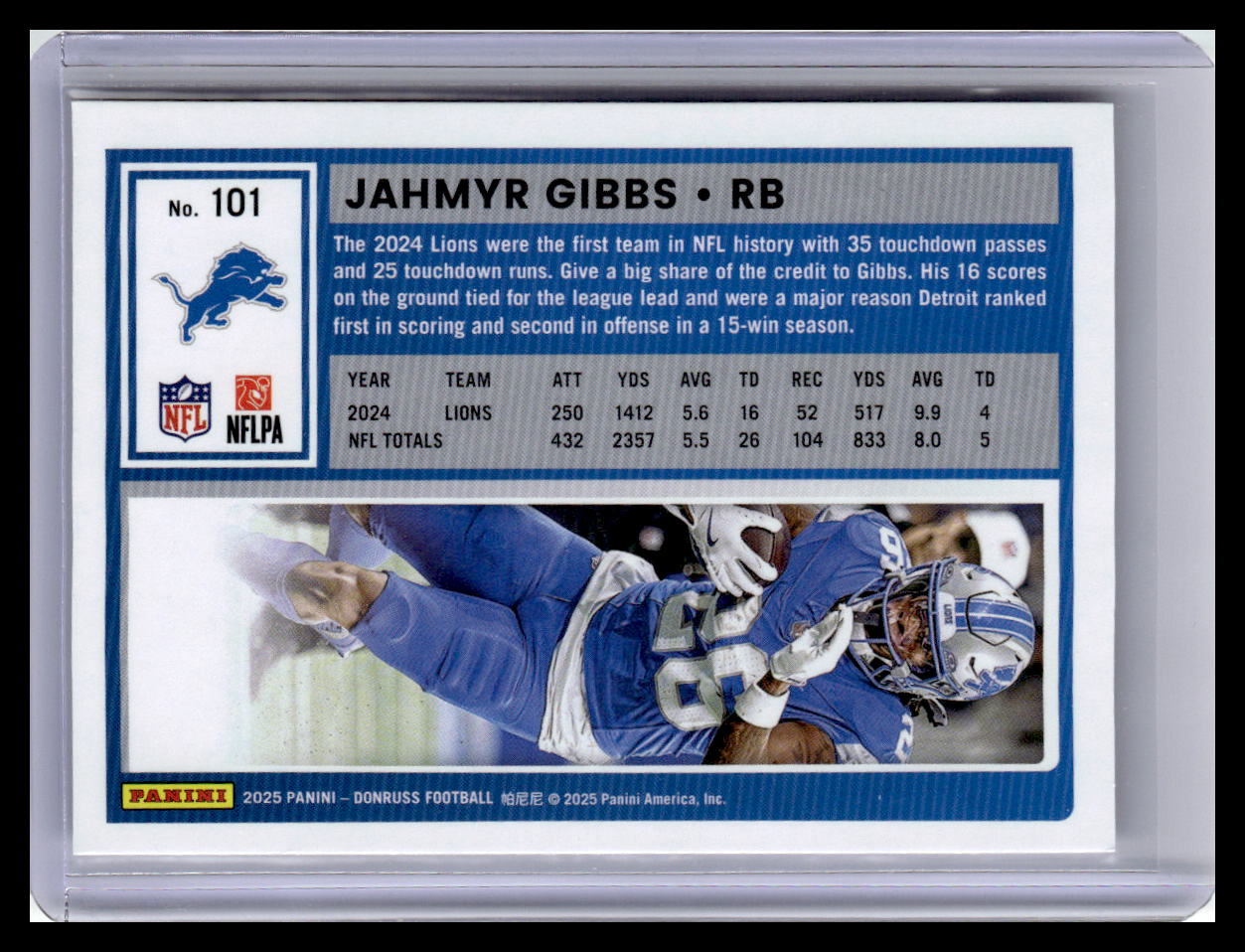 2025 Donruss #101 Jahmyr Gibbs