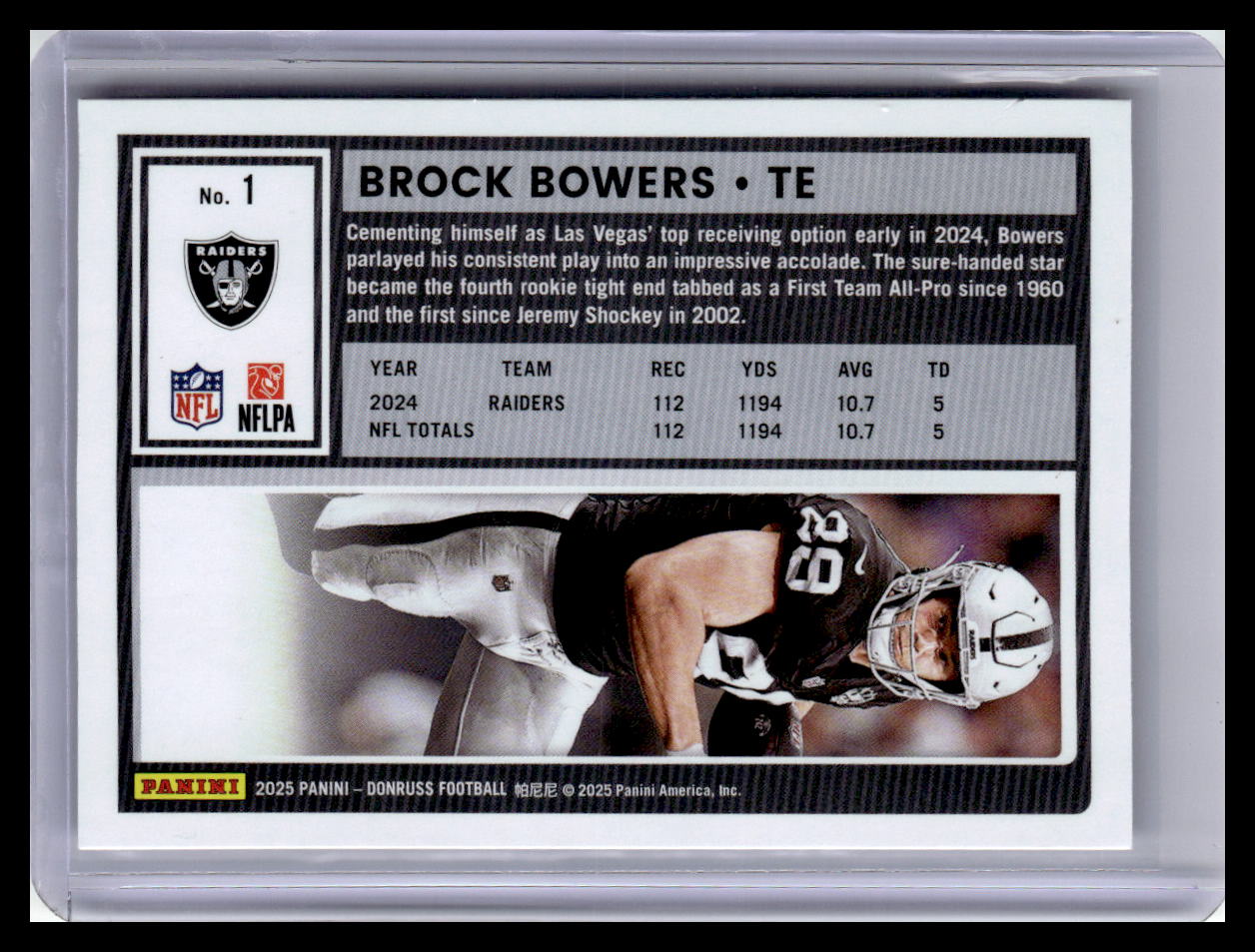 2025 Donruss #1 Brock Bowers