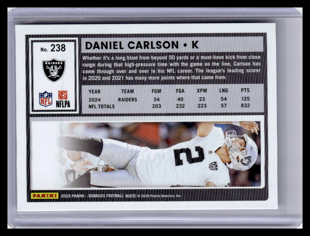 2025 Donruss #238 Daniel Carlson