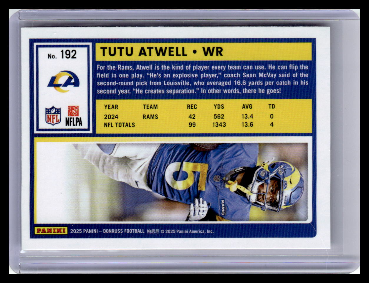 2025 Donruss #192 Tutu Atwell