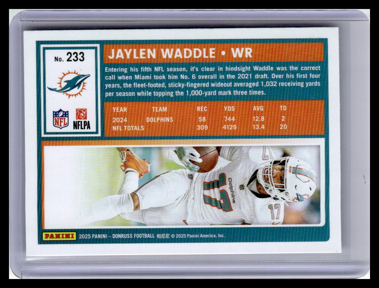 2025 Donruss #233 Jaylen Waddle