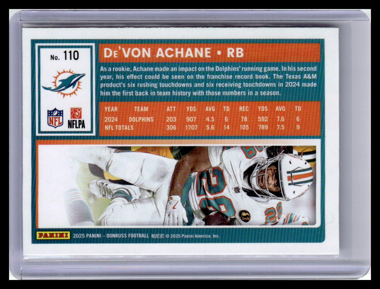 2025 Donruss #110 De’Von Achane