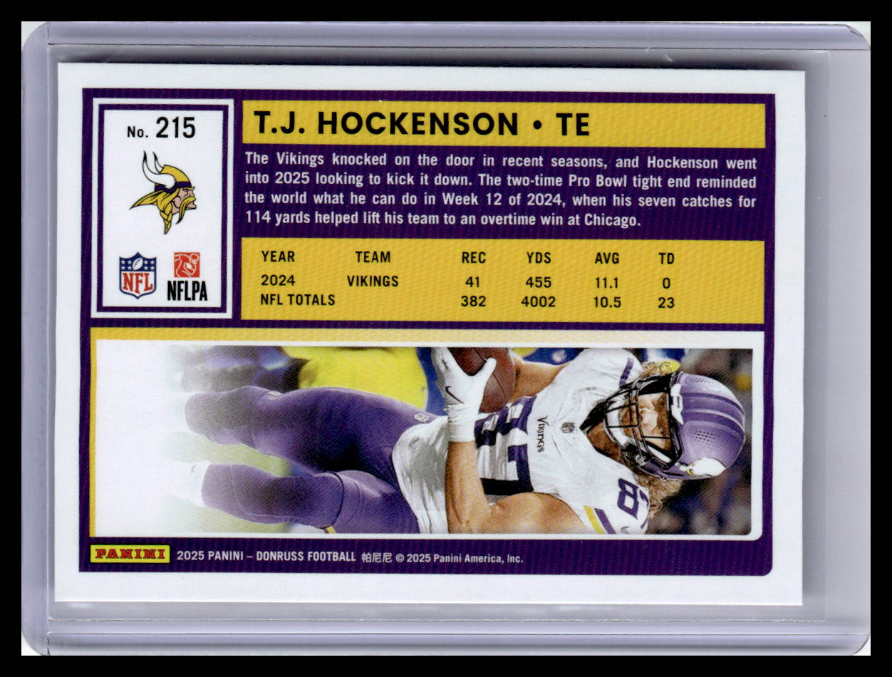 2025 Donruss #215 T.J. Hockenson