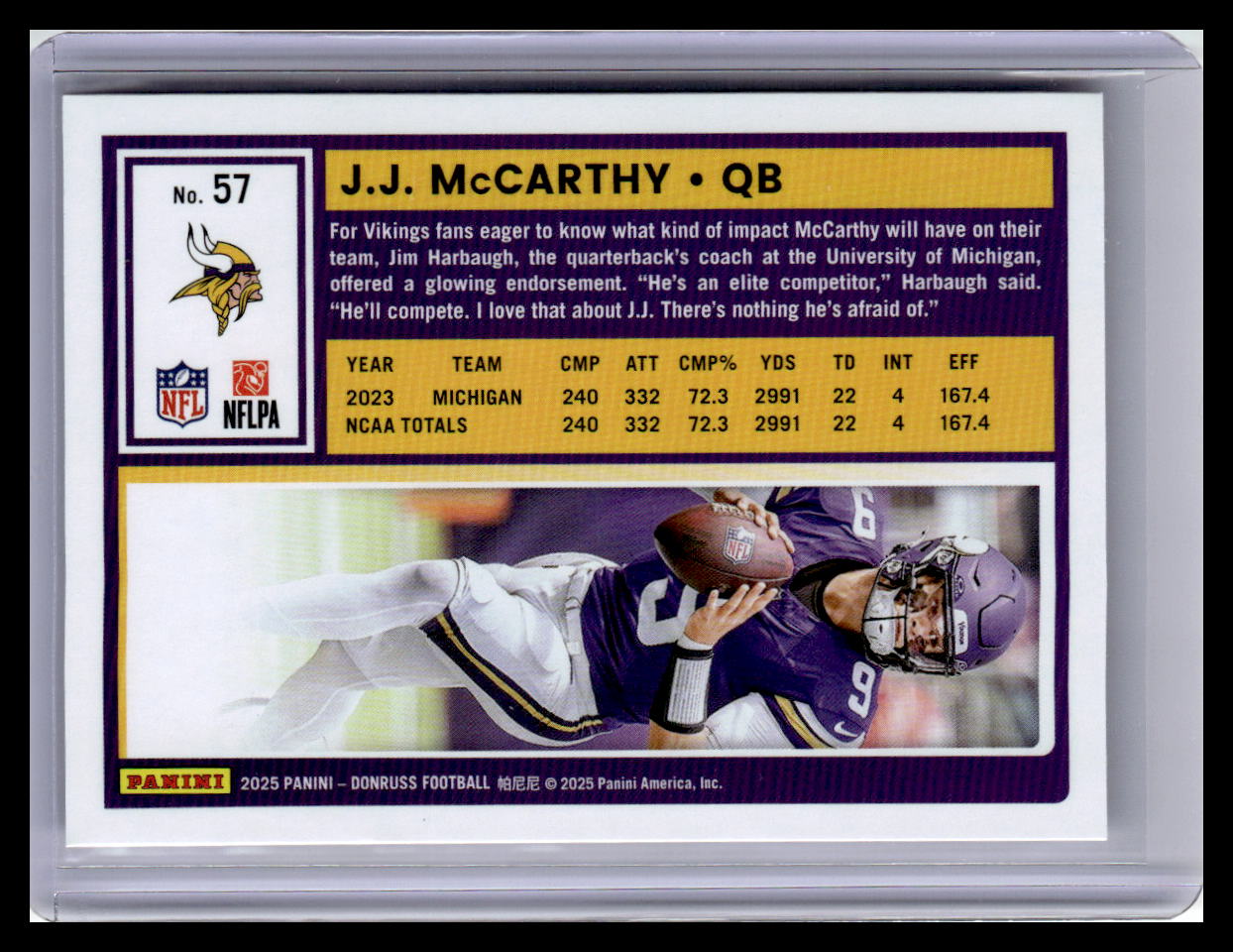 2025 Donruss #57 J.J. McCarthy