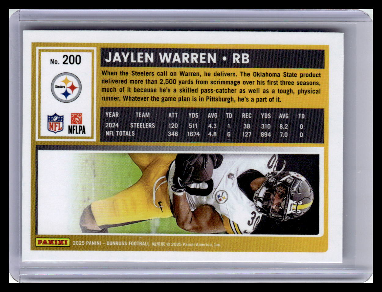 2025 Donruss #200 Jaylen Warren