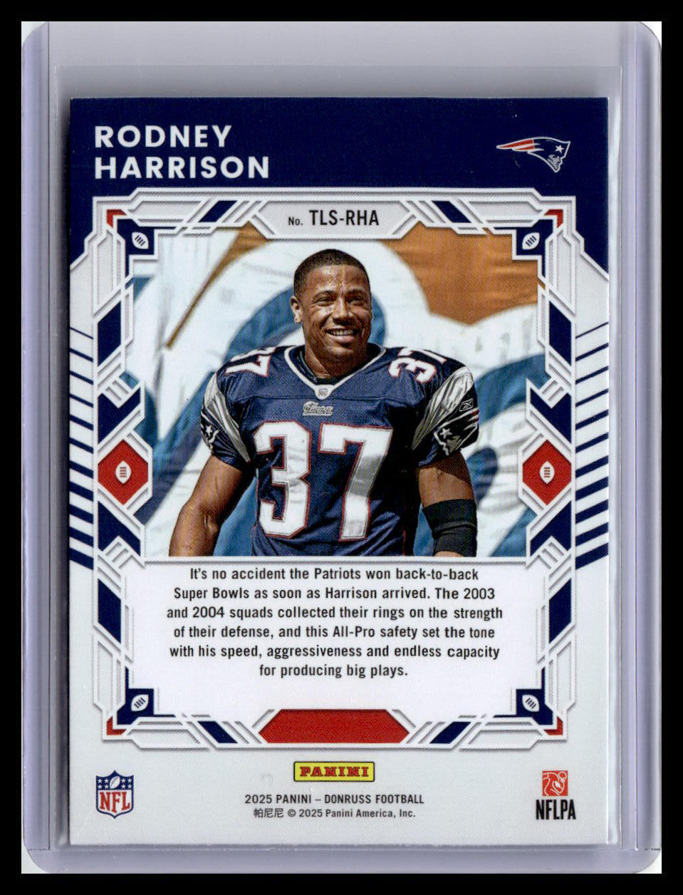 2025 Donruss #TLS-RHA Rodney Harrison The Legend Series