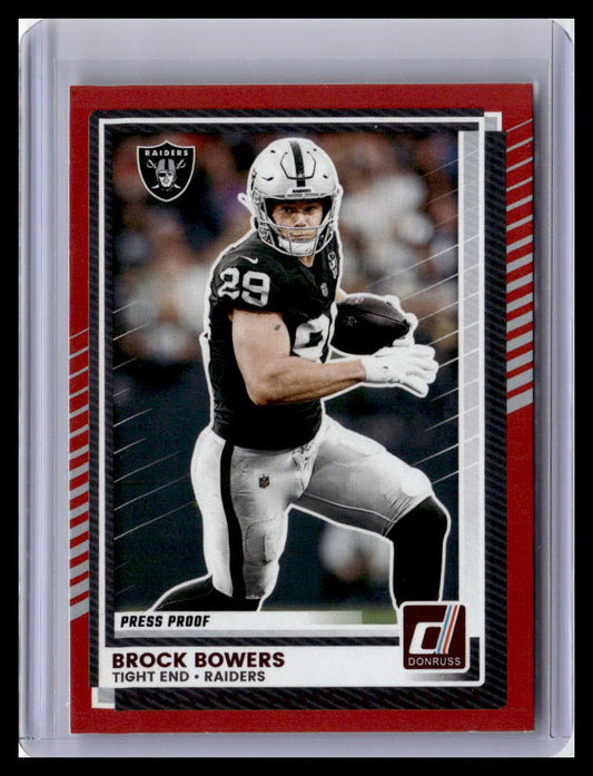2025 Donruss #1 Brock Bowers Red Press Proof