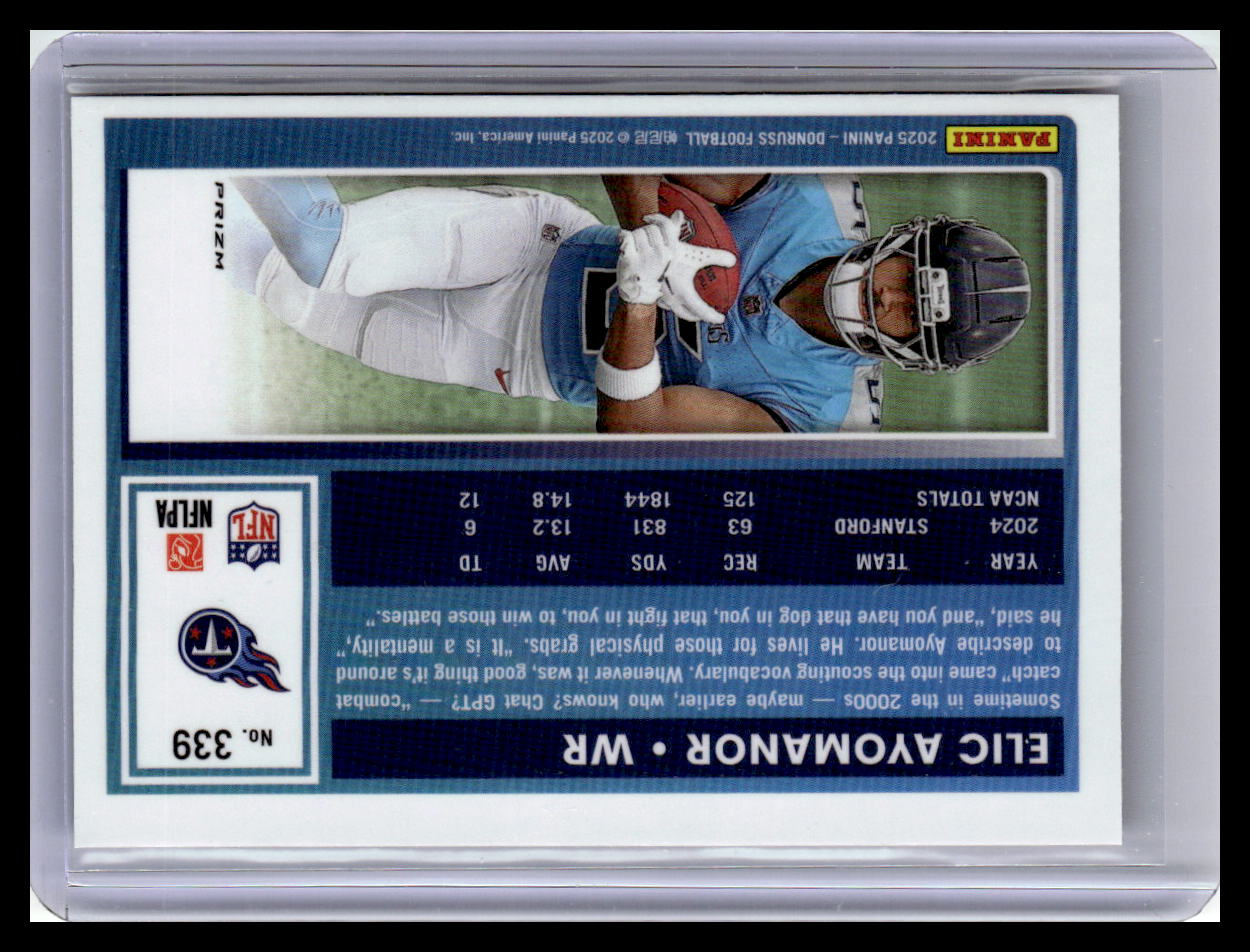 2025 Donruss #339 Elic Ayomanor Red & Green Rated Rookie