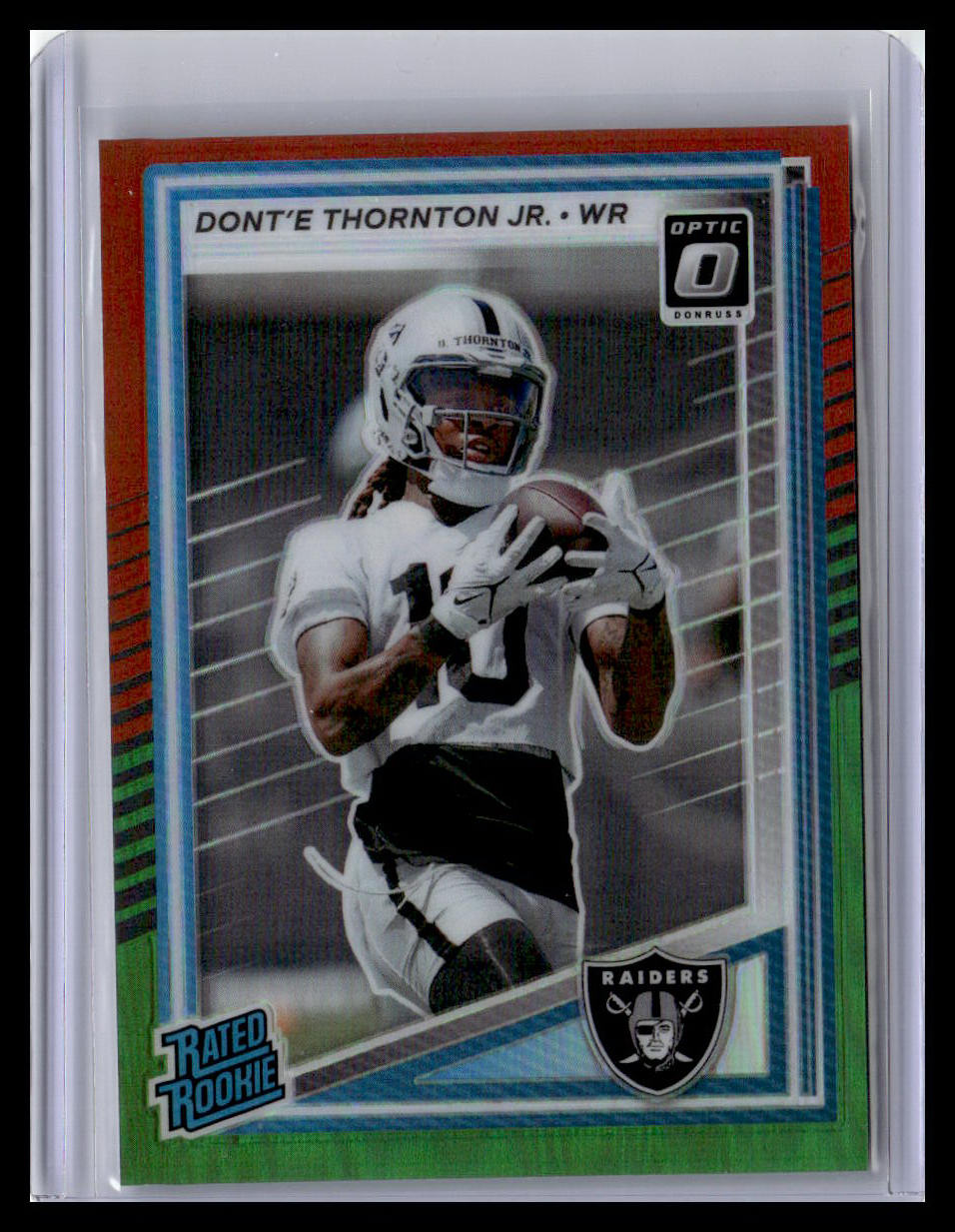 2025 Donruss #349 Dont’e Thornton Jr. Red & Green Rated Rookie