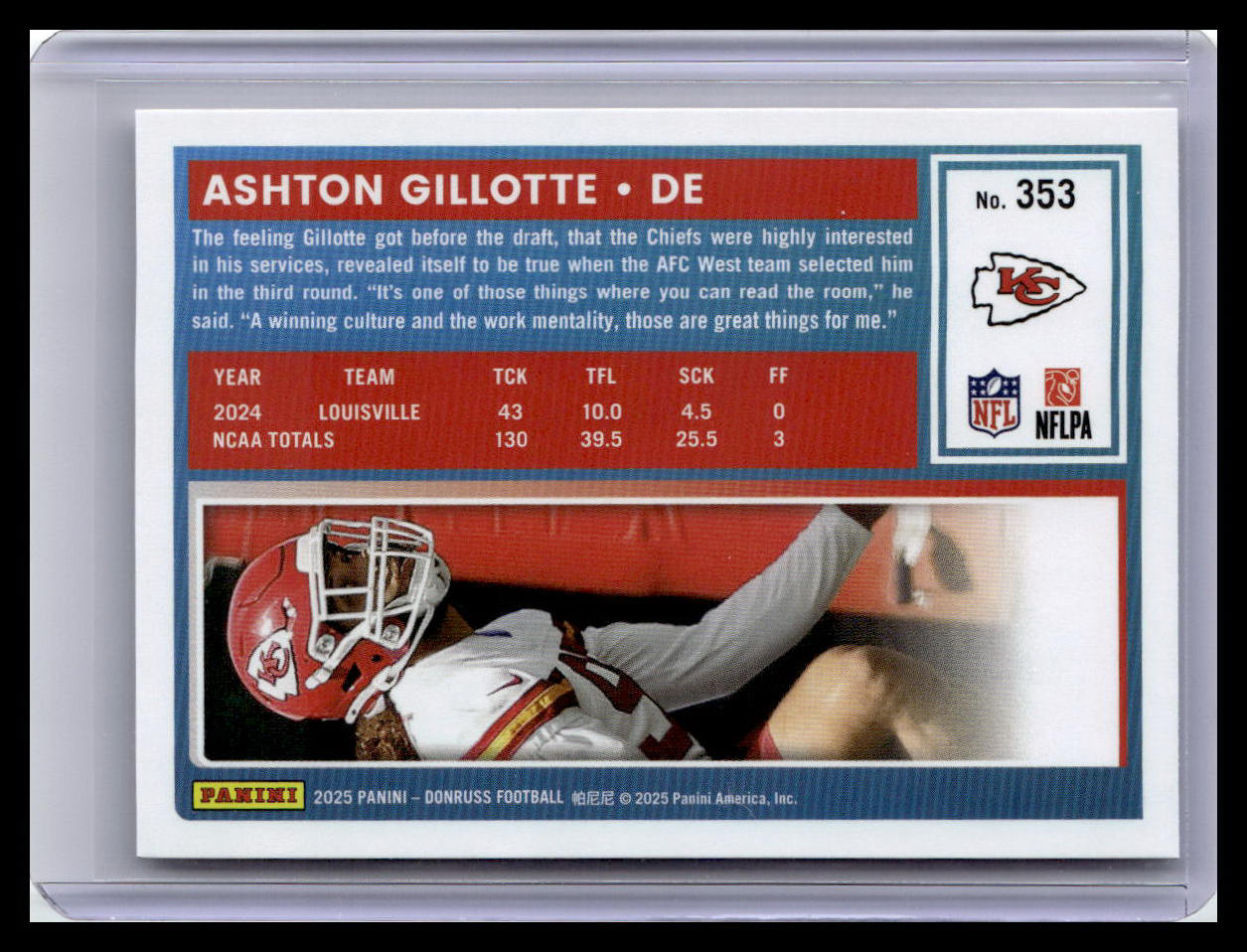 2025 Donruss #353 Ashton Gillotte Rated Rookie