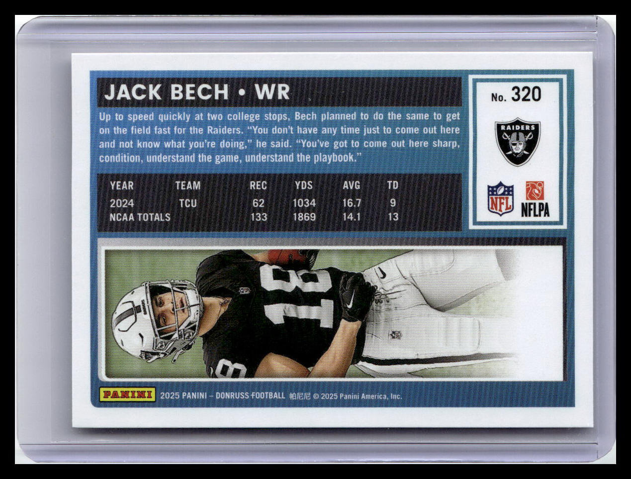 2025 Donruss #320 Jack Bech Rated Rookie