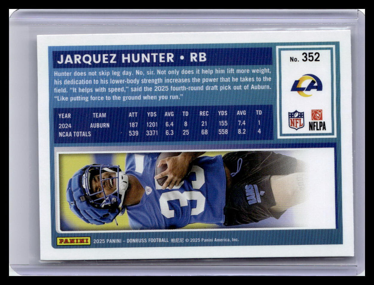 2025 Donruss #352 Jarquez Hunter Rated Rookie