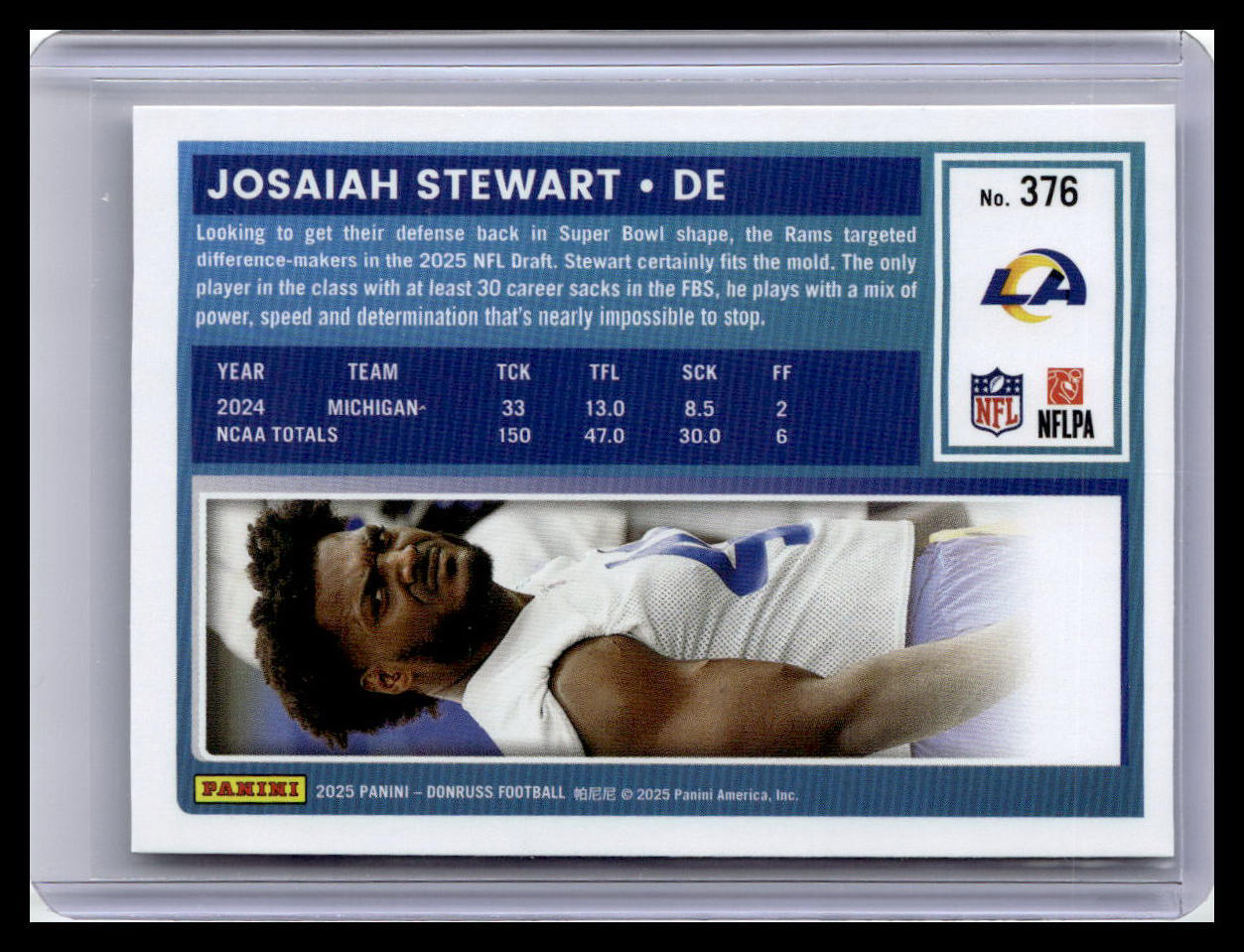 2025 Donruss #376 Josaiah Stewart Rated Rookie
