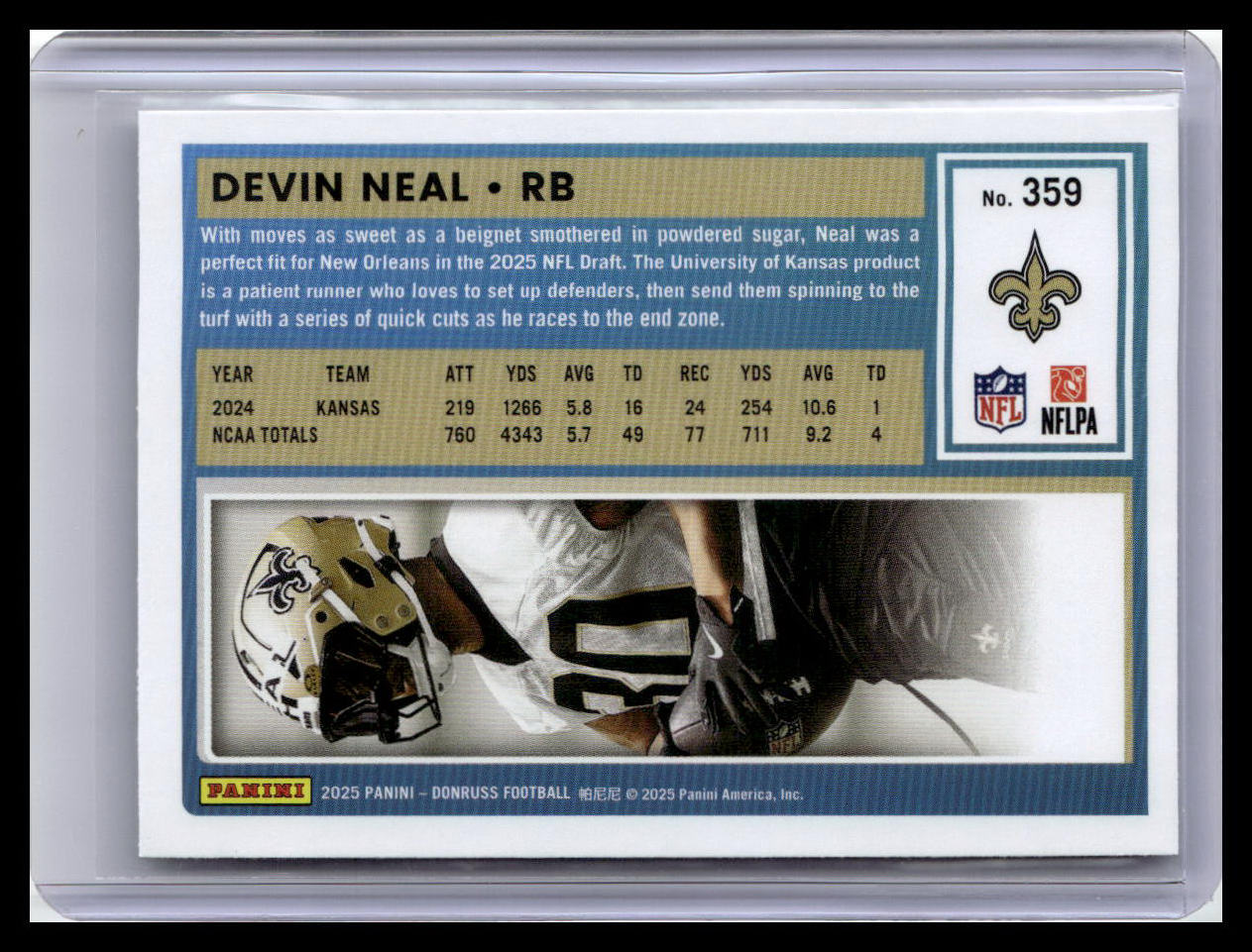 2025 Donruss #359 Devin Neal Rated Rookie