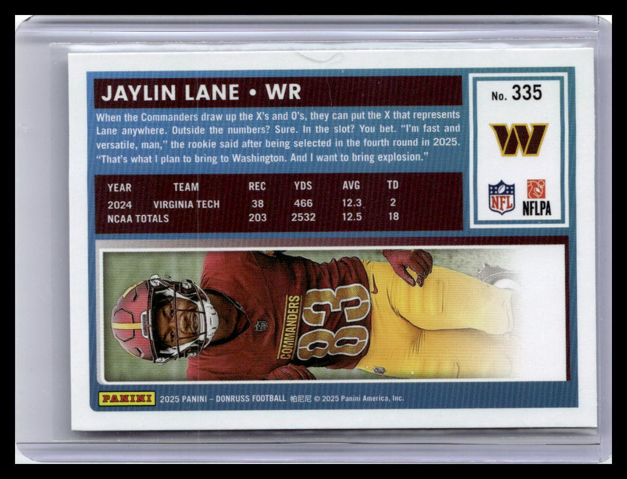 2025 Donruss #335 Jaylin Lane Rated Rookie
