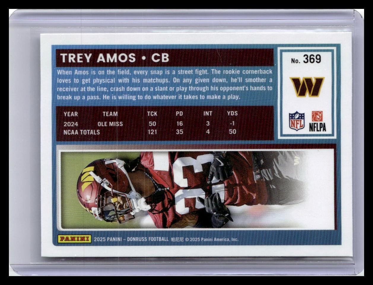 2025 Donruss #369 Trey Amos Rated Rookie