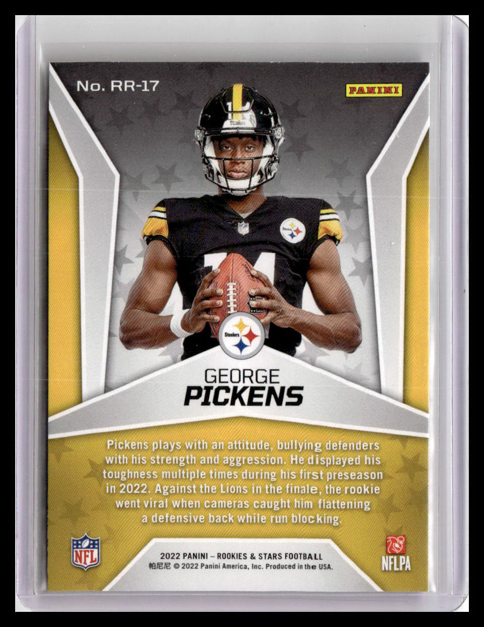 2022 Panini Rookies & Stars #RR-17 George Pickens Rookie Rush