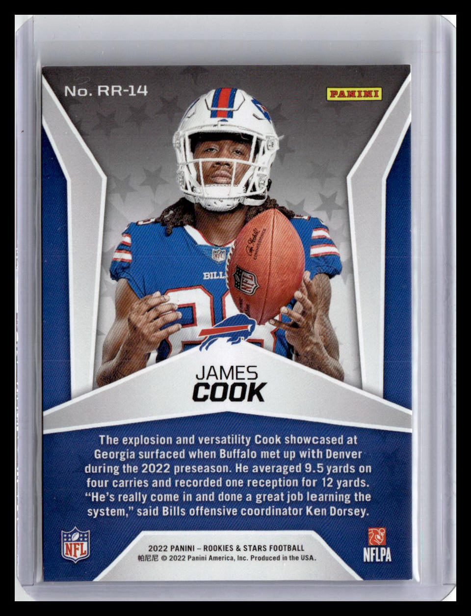 2022 Panini Rookies & Stars #RR-14 James Cook Rookie Rush