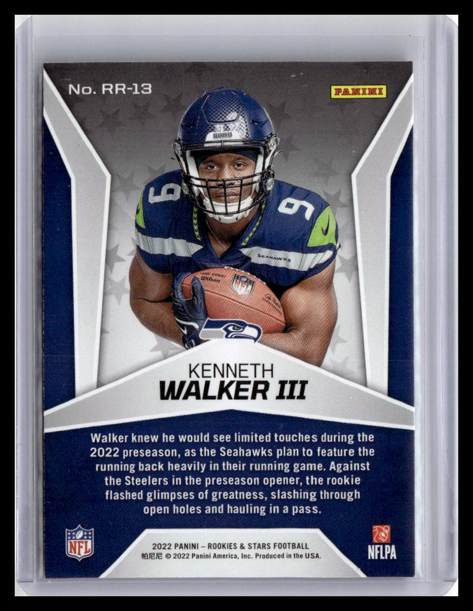2022 Panini Rookies & Stars #RR-13 Kenneth Walker III Rookie Rush
