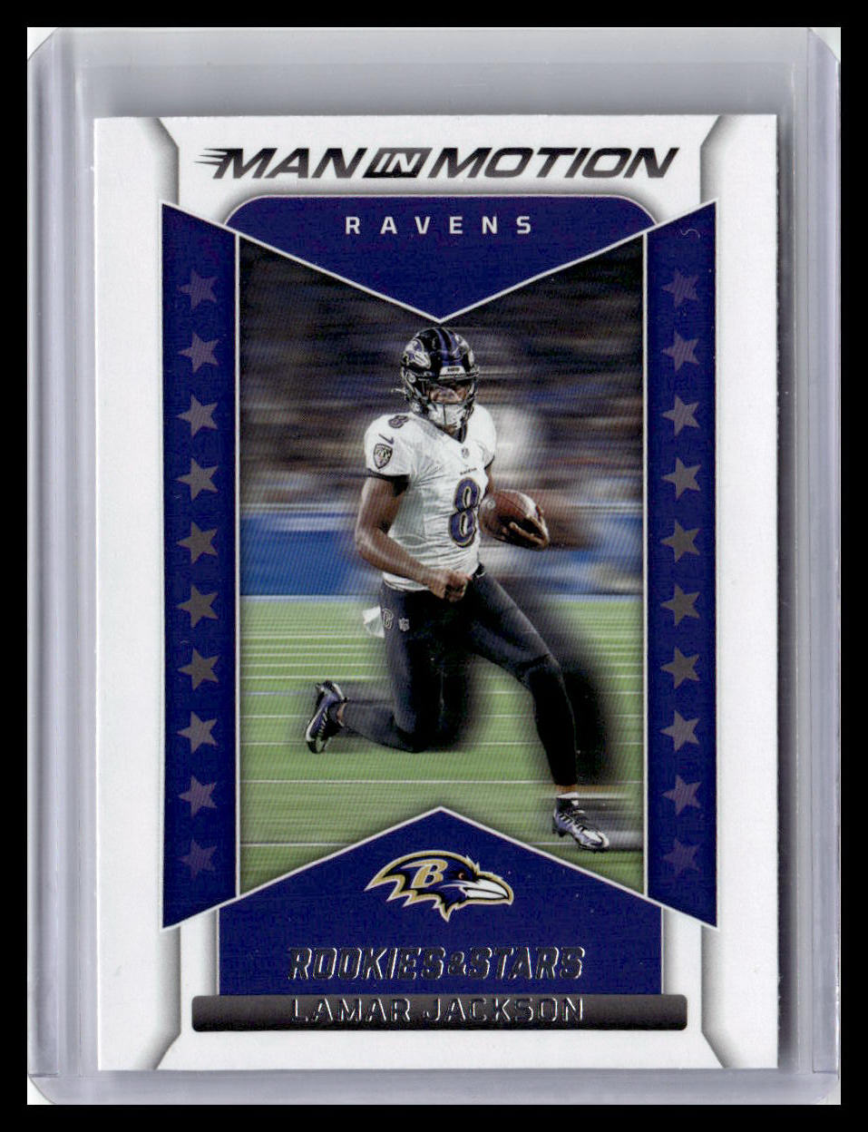 2022 Panini Rookies & Stars #MM-26 Lamar Jackson Man In Motion