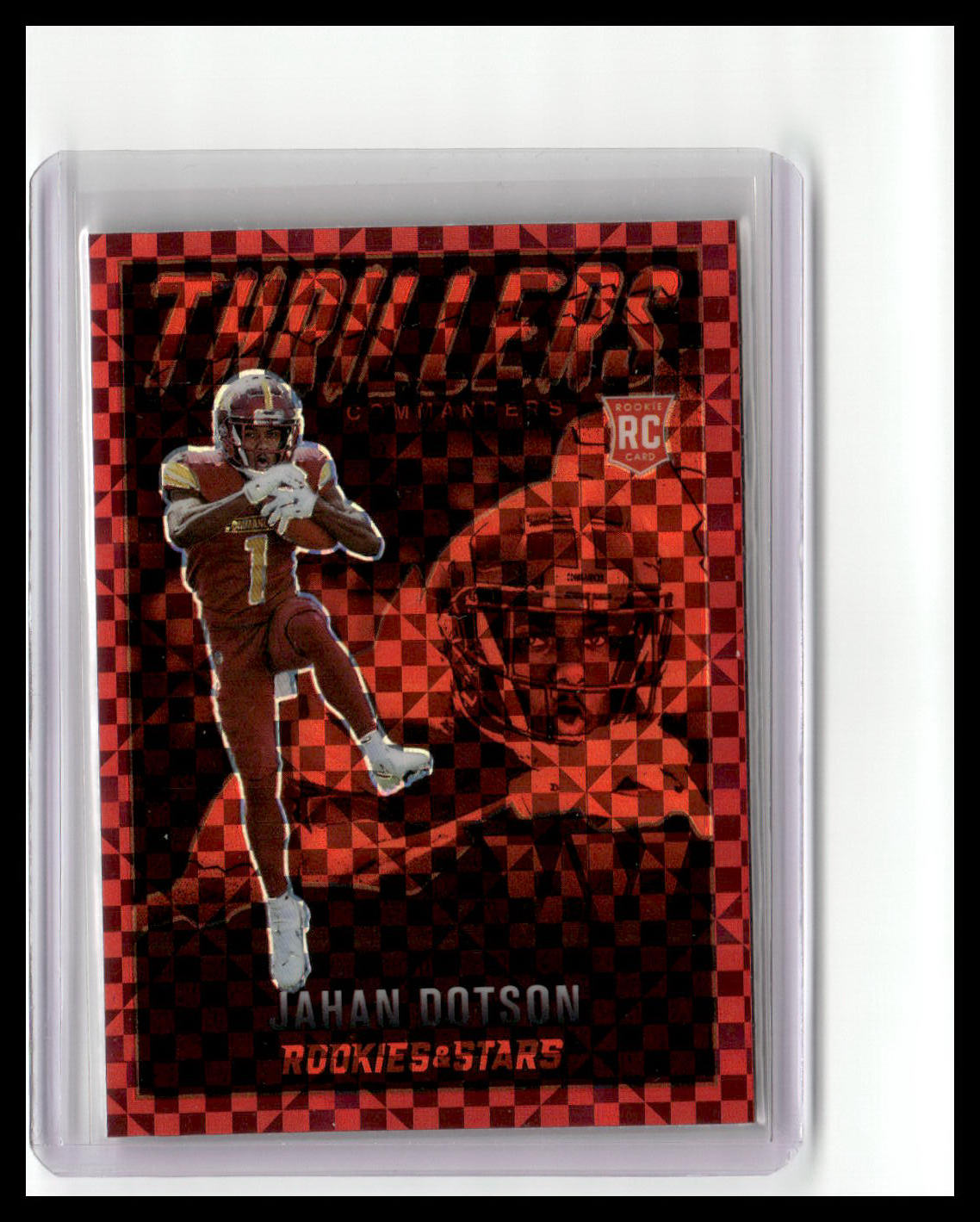 2022 Panini Rookies & Stars #TH-26 Jahan Dotson Thrillers Red Plaid