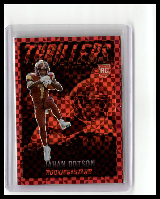 2022 Panini Rookies & Stars #TH-26 Jahan Dotson Thrillers Red Plaid