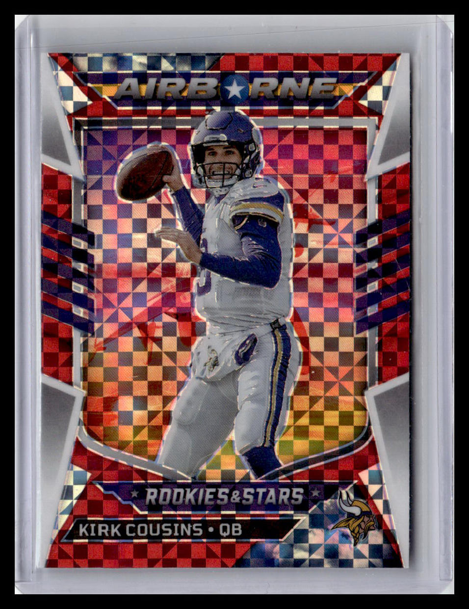 2022 Panini Rookies & Stars #AI-14 Kirk Cousins Airborne Red Plaid