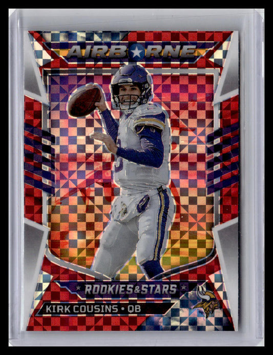 2022 Panini Rookies & Stars #AI-14 Kirk Cousins Airborne Red Plaid