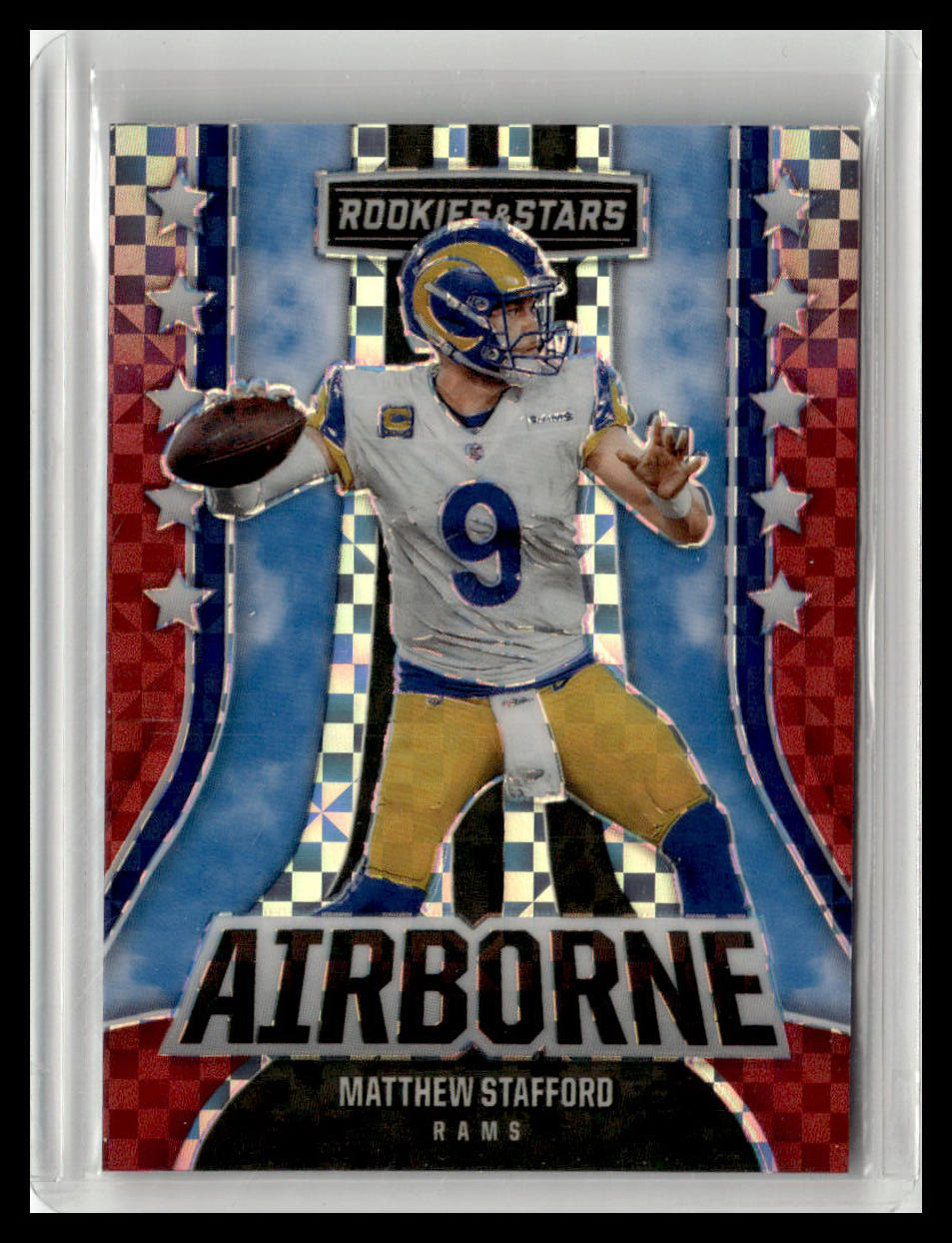 2023 Panini Rookies & Stars #AI-19 Matthew Stafford Airborne Red Plaid