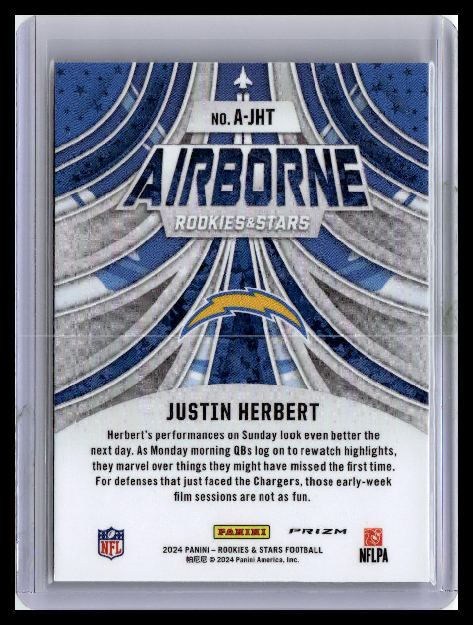 2024 Panini Rookies & Stars #A-JHT Justin Herbert Airborne Silver