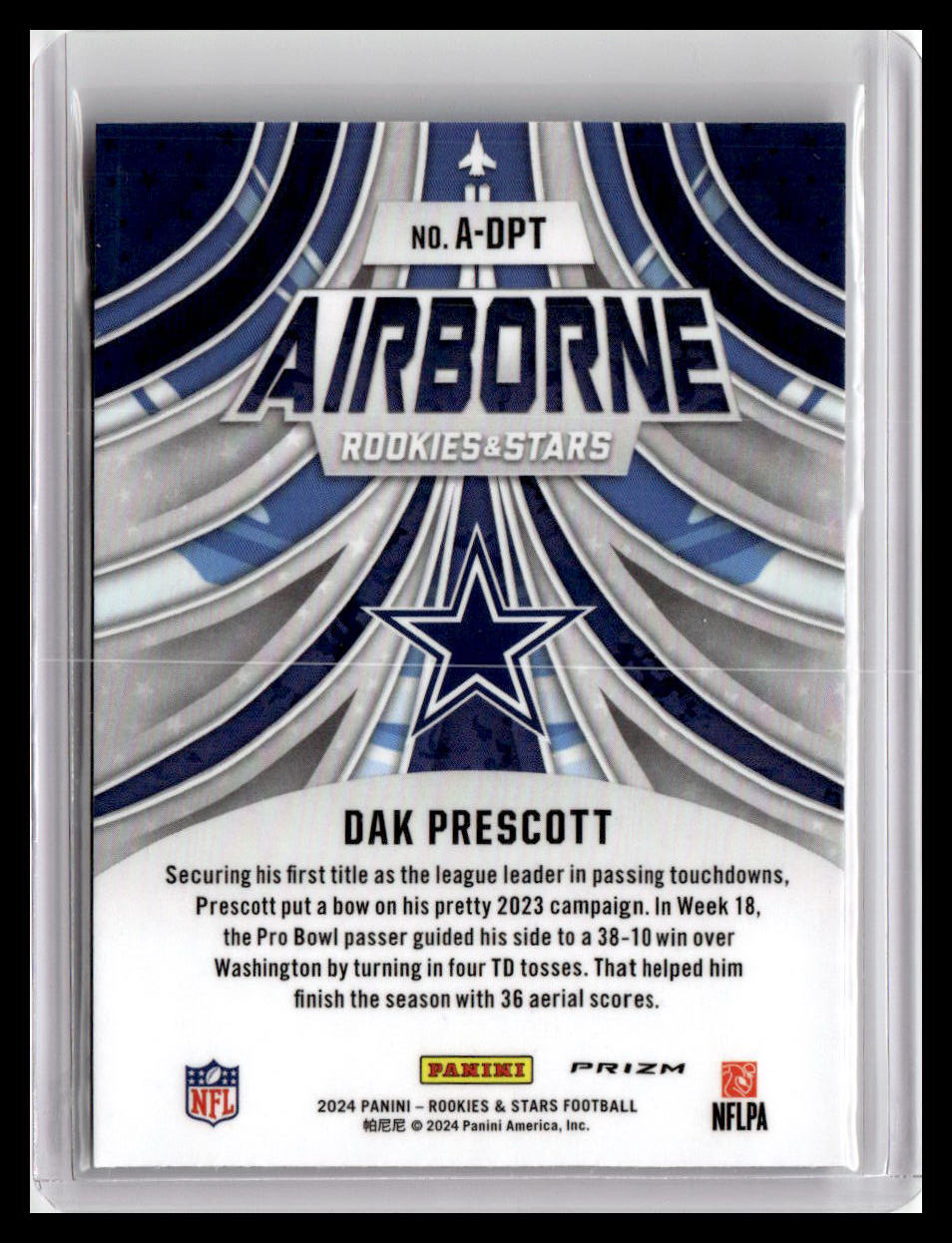 2024 Panini Rookies & Stars #A-DPT Dak Prescott Airborne Red Plaid